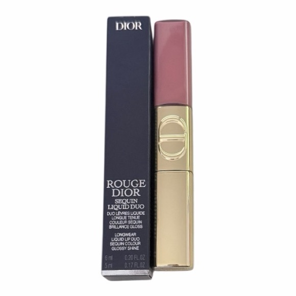 Dior Rouge Dior Sequin Liquid Duo – 100 Spectacular Nude (Sold Out Shade) NEW - Picture 4 of 4